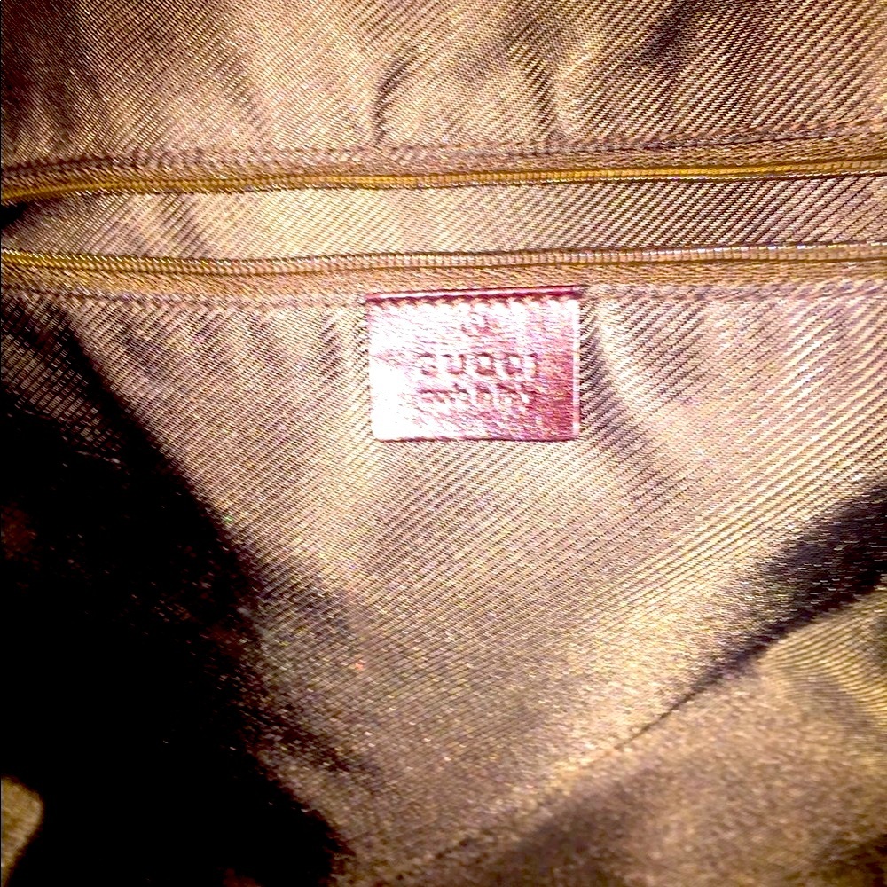 🍒GUCCI🍒 Large Horsebit Canvas/Brown Leather Beach/Shoulder Bag - Picture 13 of 17